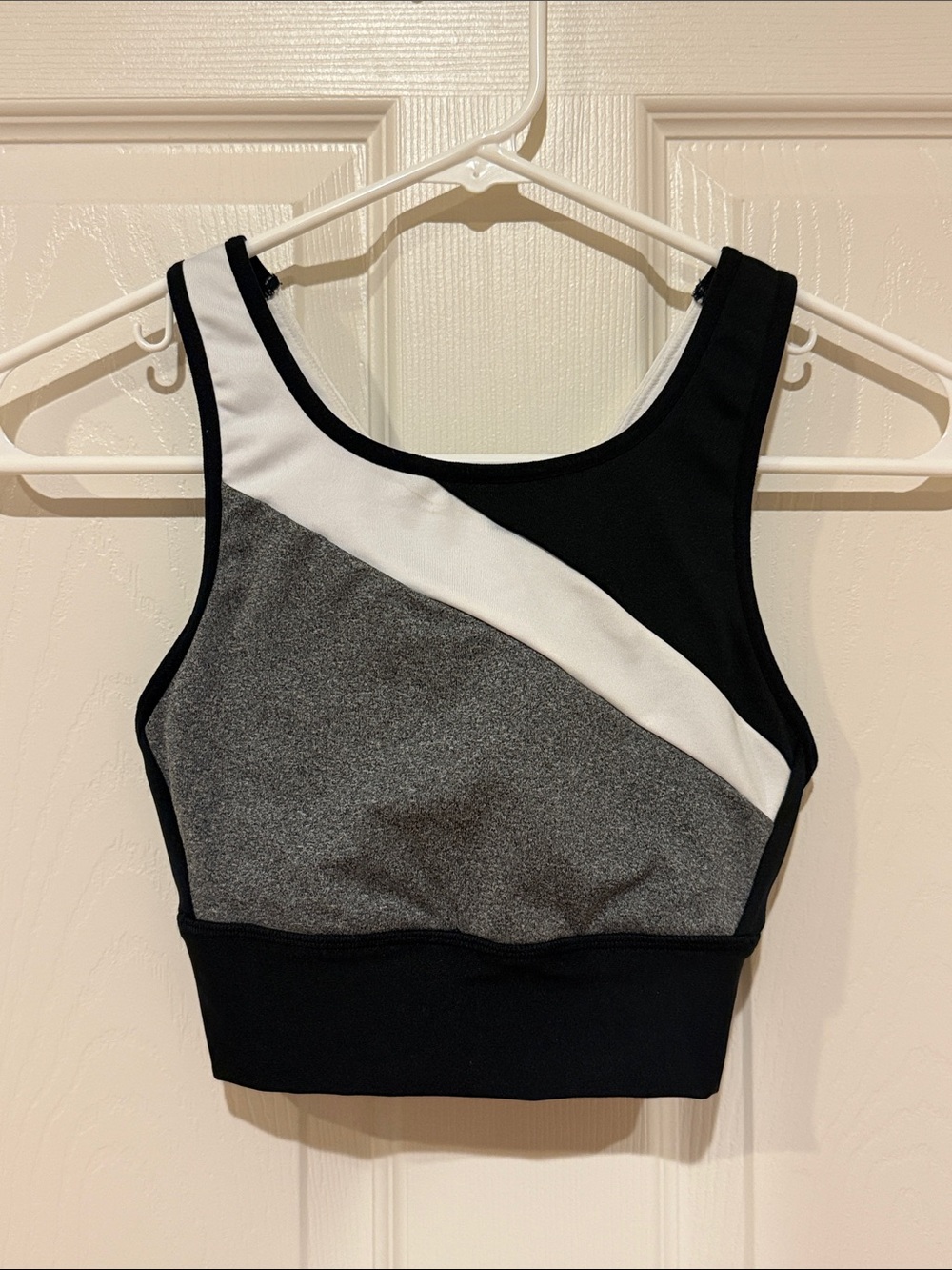 Champion Colorblock Sports Bralette - Black, White & Gray